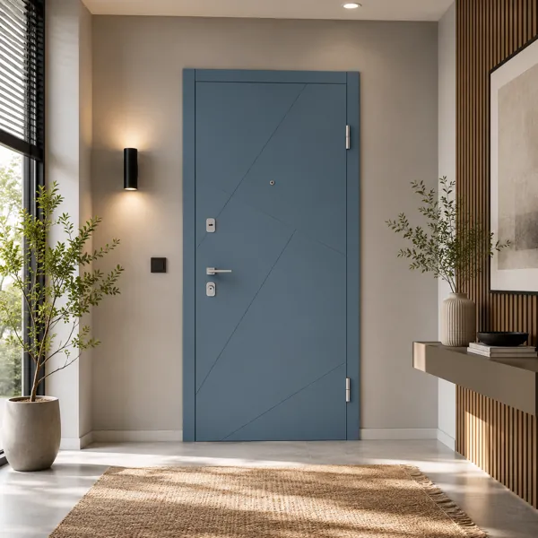Green Modern Steel Door back