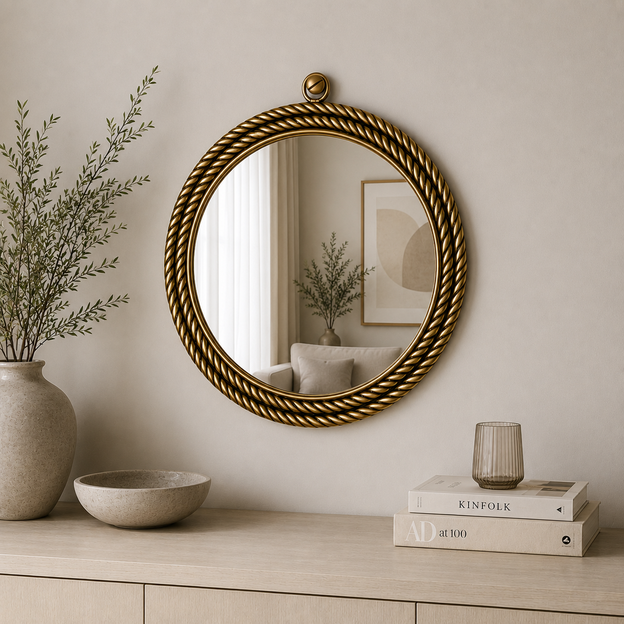 Round Rope Frame Mirror 2