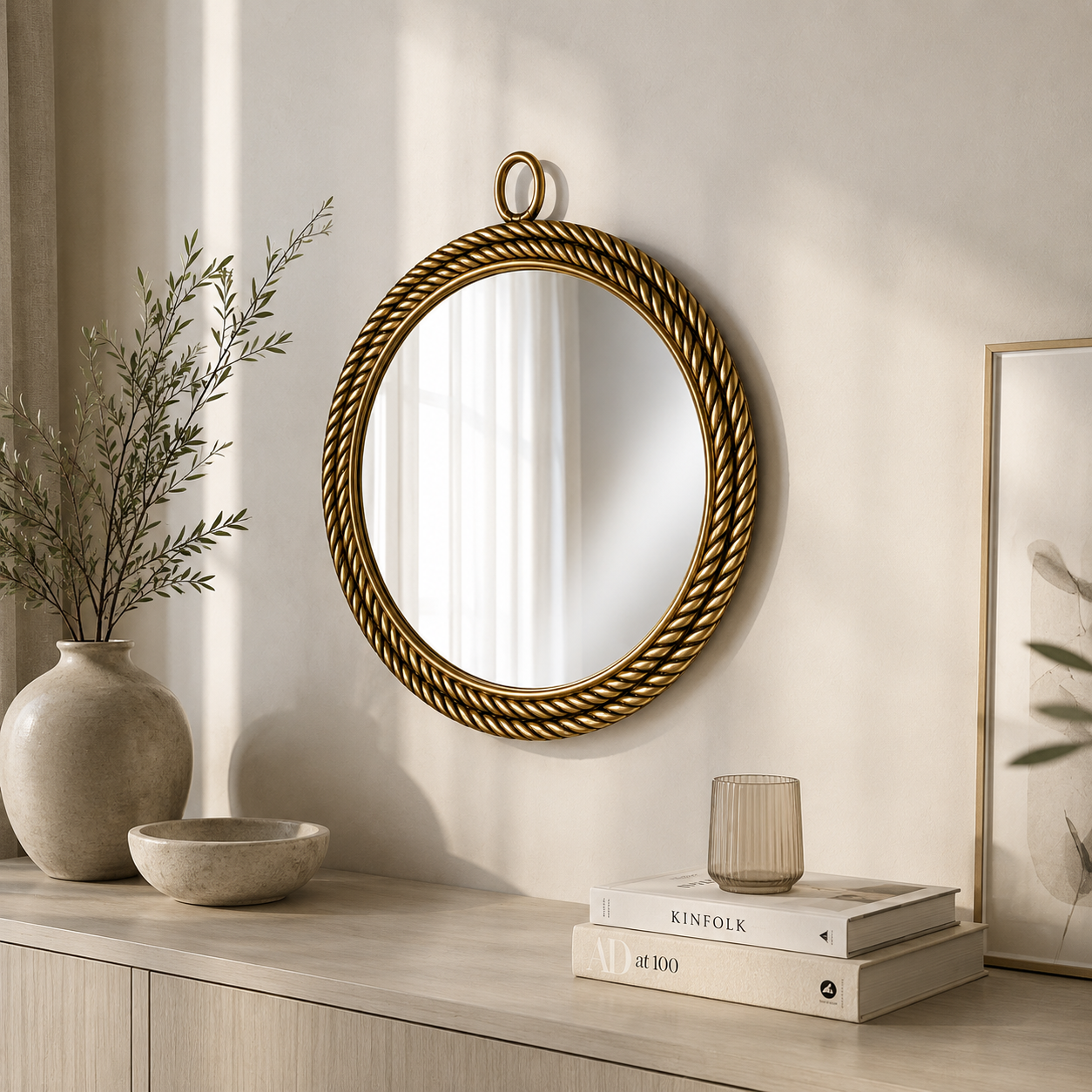 Round Rope Frame Mirror 3