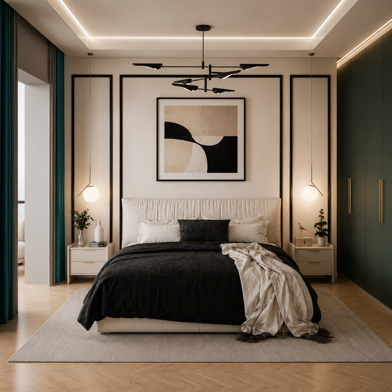 Modern Bedroom 3D Scene 3