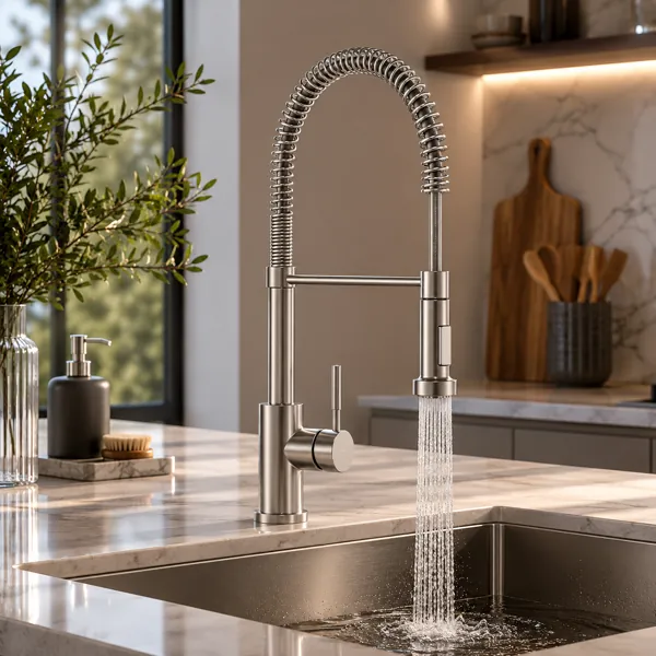 Professional Spring Kitchen Faucet back