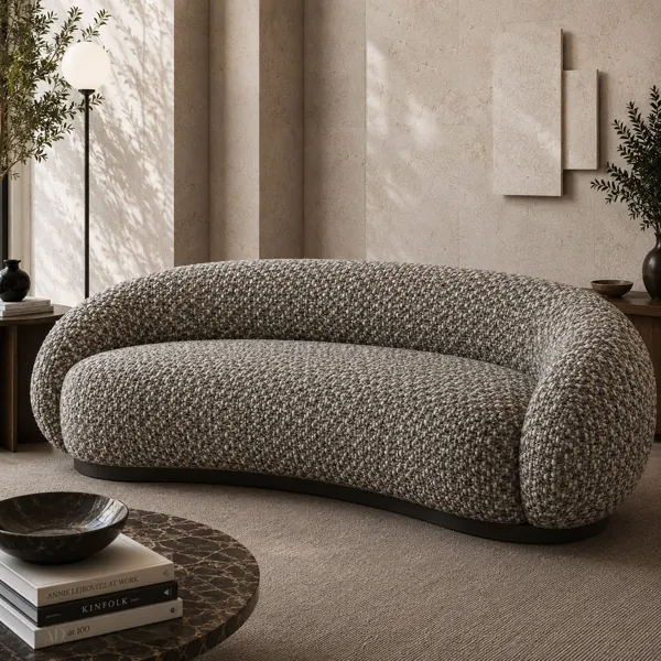 Gray Beige Woven Fabric Texture back