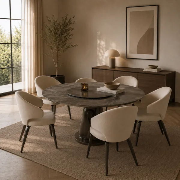 Round Dining Set back