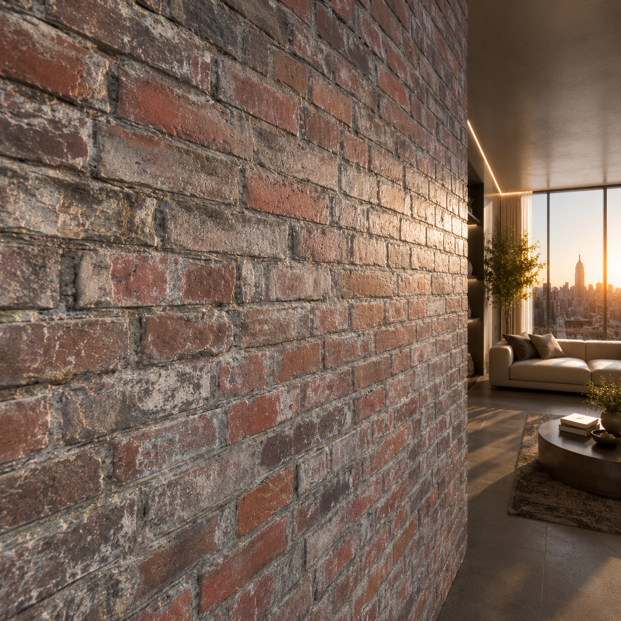 Aged Red Brick Wall Texture 2