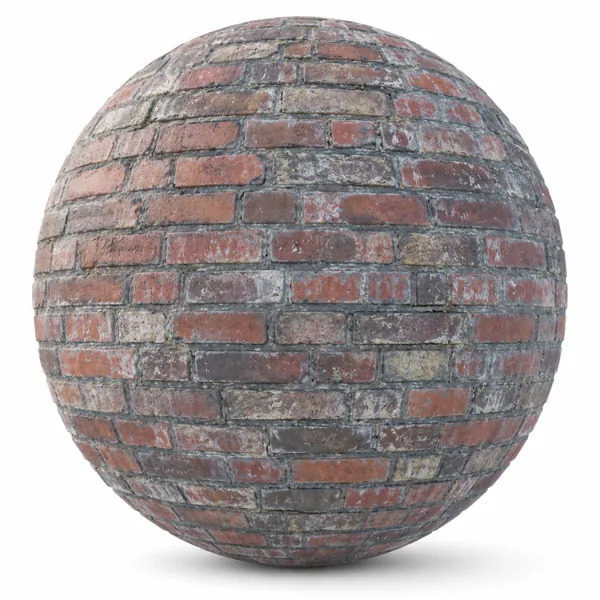 Aged Red Brick Wall Texture