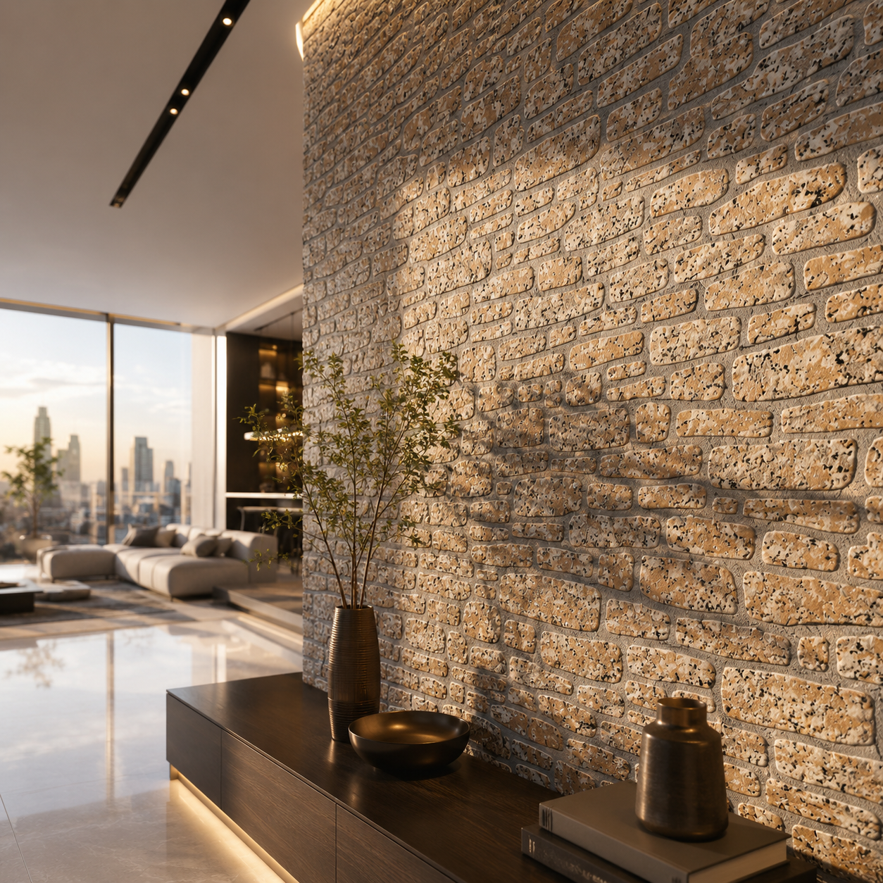 Beige Granite Brick Texture 2