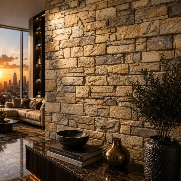 Rustic Stacked Stone Texture back