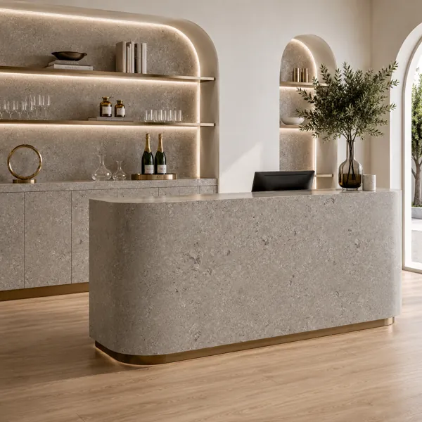 Light Fossil Limestone Texture back