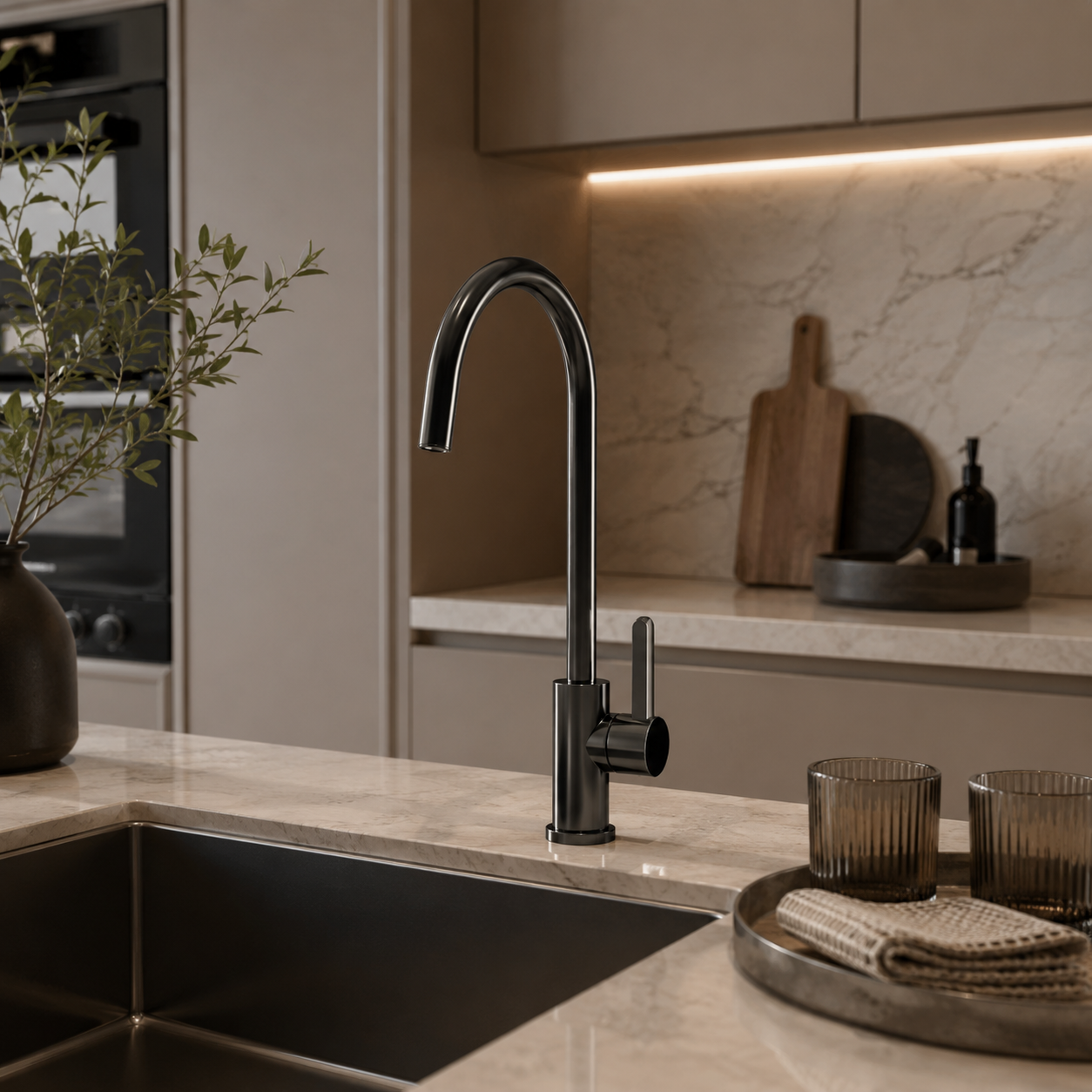 Gooseneck Kitchen Faucet 2