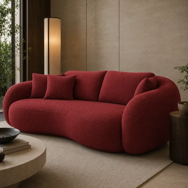 Crimson Knit Fabric Texture back