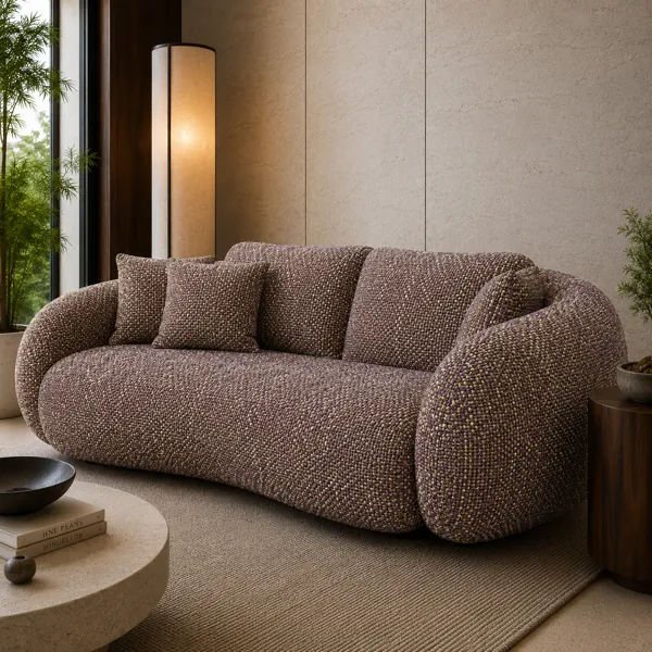 Heather Olive Purple Fabric Texture back