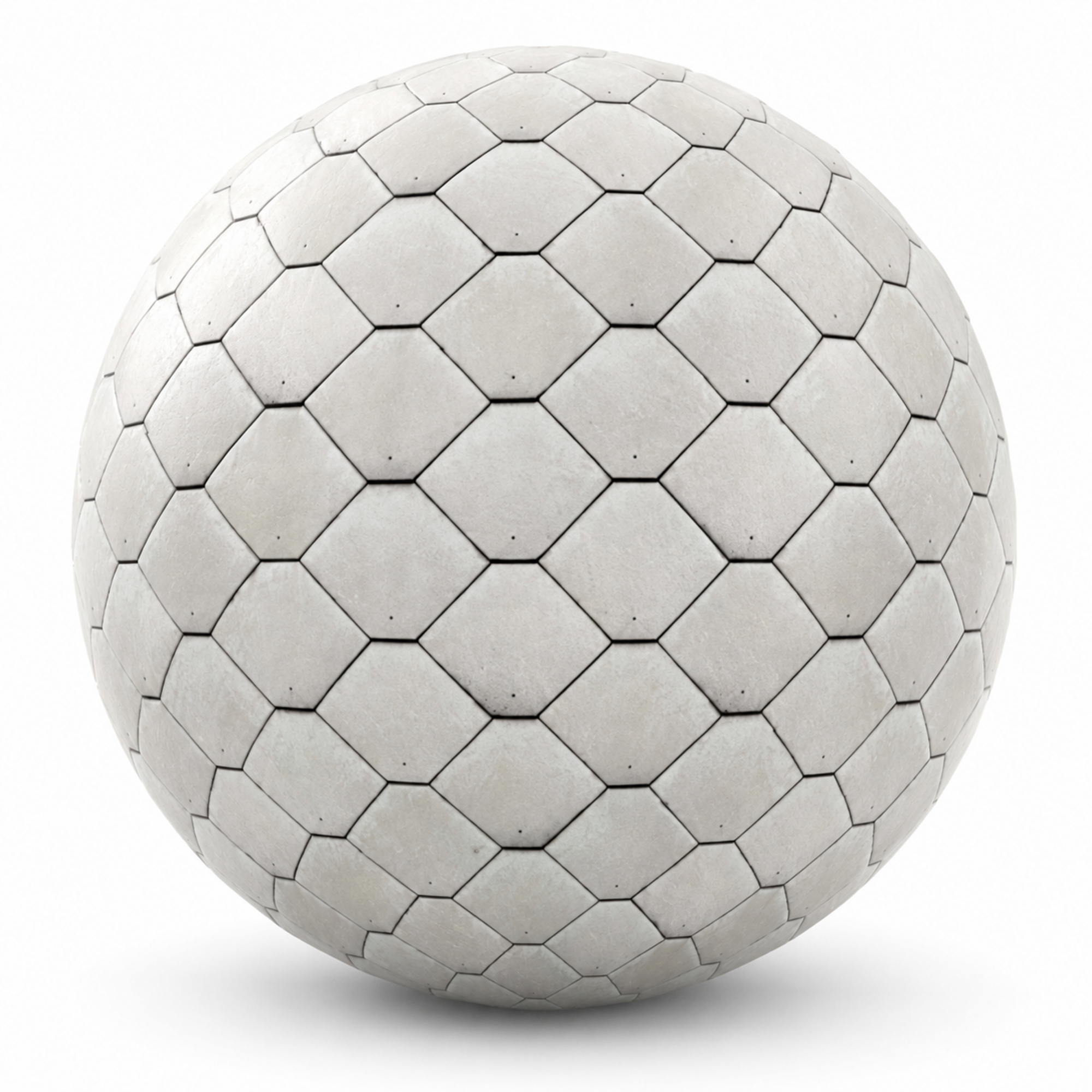White Diamond Grid Stone Tile